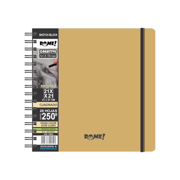 Block Sketch 250g Ocre - ROME 21 x 21