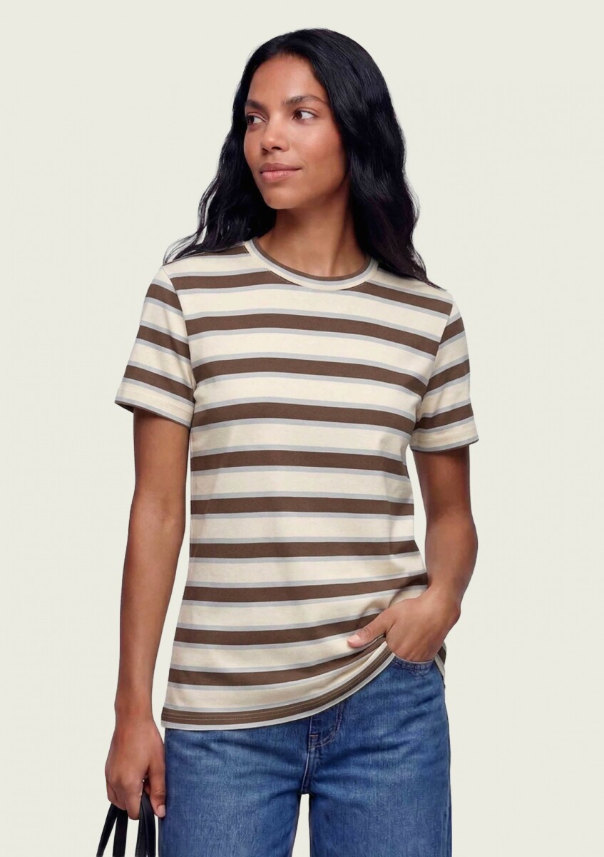 CAMISETA BÁSICA A RAYAS - MULTICOLOR 