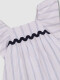 Vestido De Rayas Con Detalle De Ondas Blanco