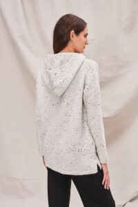 Sweater Capucha Bouttonne Gris Melange