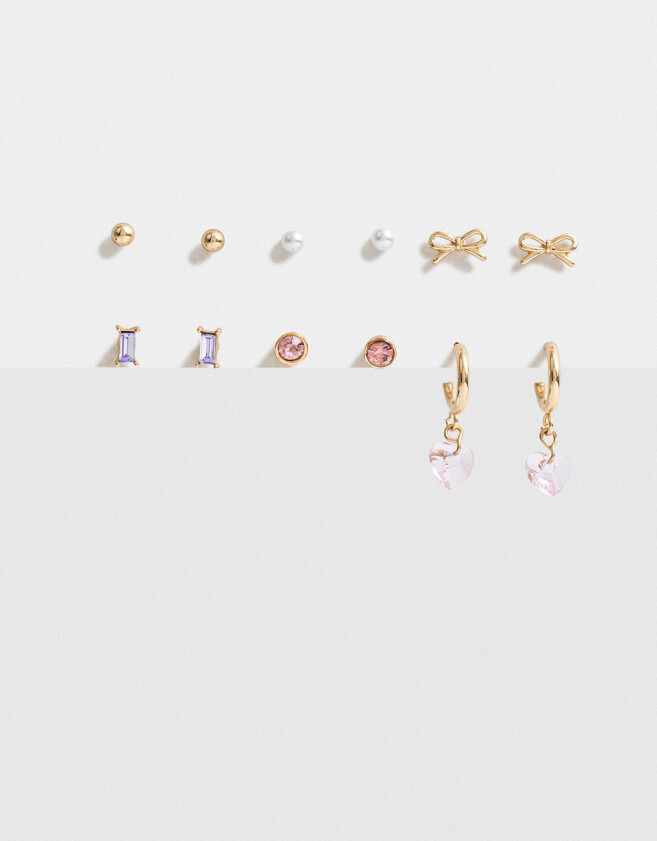 Aros Sets Con strass Set De Aros Dorados - Dorado