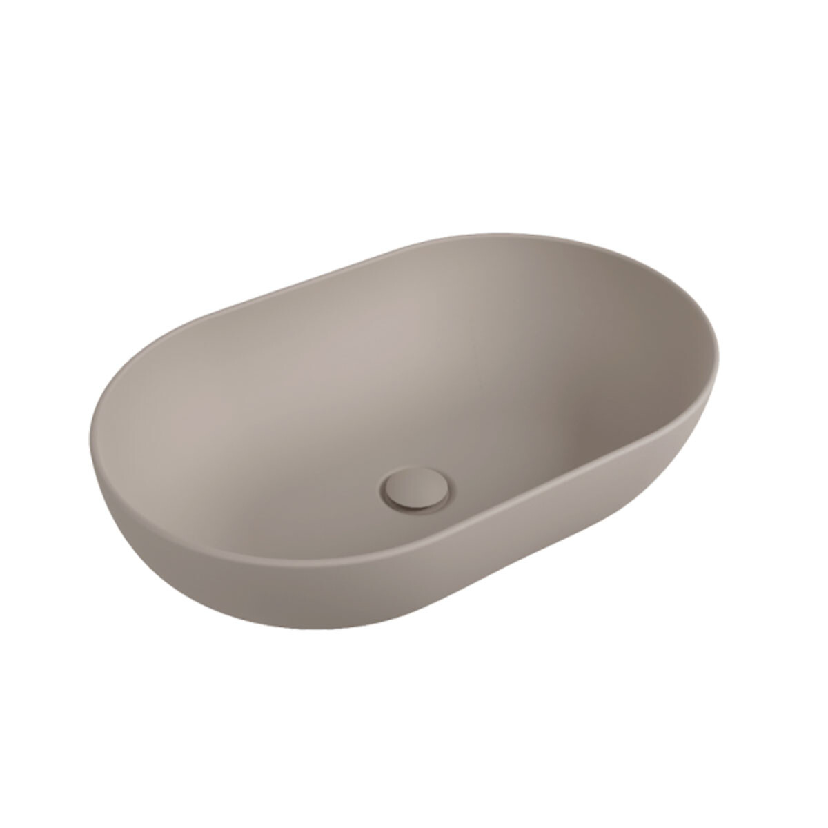 Bacha De Apoyo Beige Argilla 62Cm Mate 