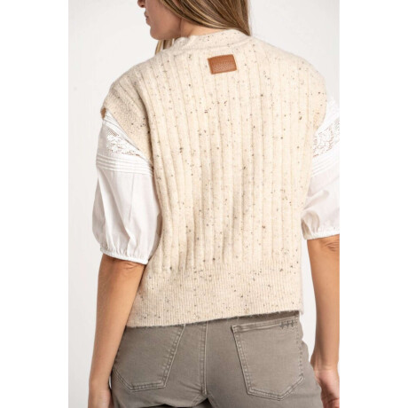 Chaleco Texturado Bouttonne Beige Melange