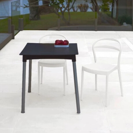 Silla Sissi Tramontina c/ Respaldo Abierto Moderna Apilable Blanco