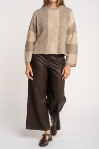 Sweater Rayado Beige Melange