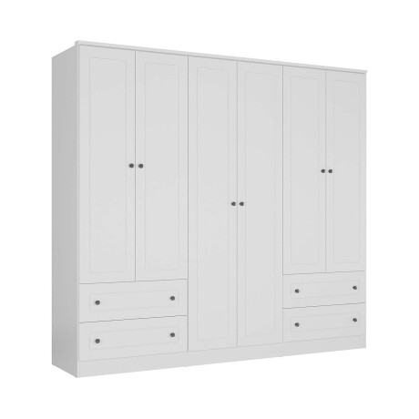 PLACARD 6 PUERTAS MDF BLANCO AMERICANO PLUS