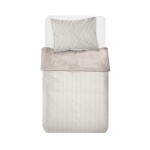 JUEGO DE SABANAS ALGODON 180H TWIN 90x190+30CM RAYAS BEIGE CANNON JUEGO DE SABANAS ALGODON 180H TWIN 90x190+30CM RAYAS BEIGE CANNON