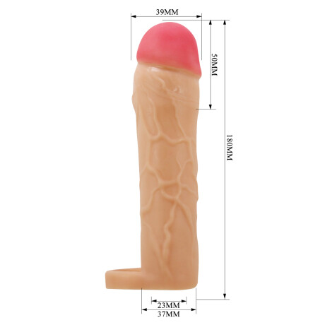 Funda Pene Engrosador Pretty Love Hani + 5 cm Extensión Funda Pene Engrosador Pretty Love Hani + 5 cm Extensión