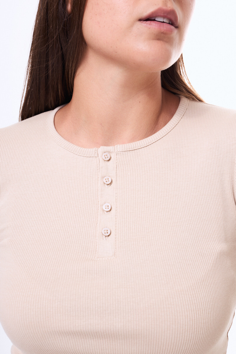 Remera manga larga Boreal Beige