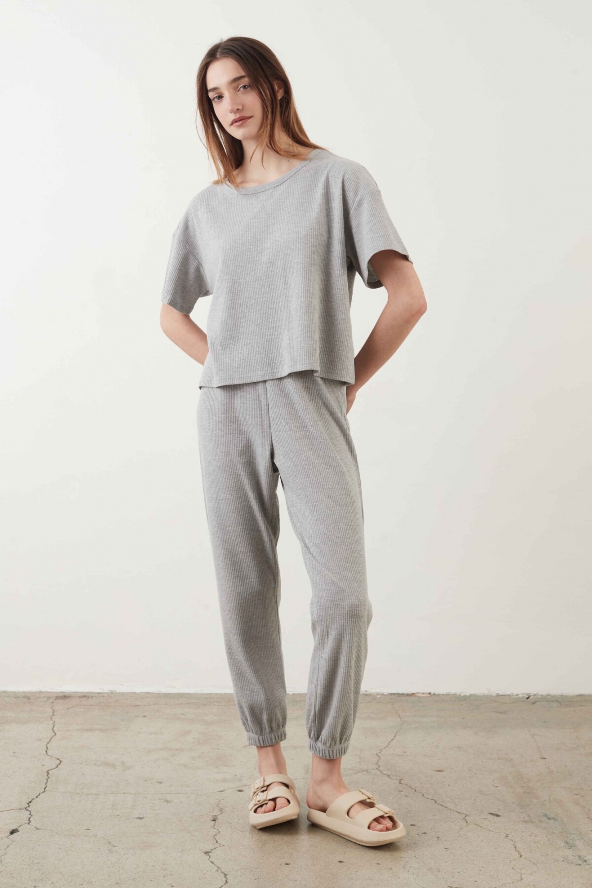 Pantalón Selma Gris Melange