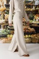 PANTALON WIDE XL LINEN SS26 Crudo Rayas