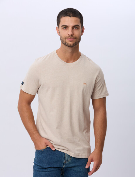 REMERA BÁSICA DE ALGODÓN Beige