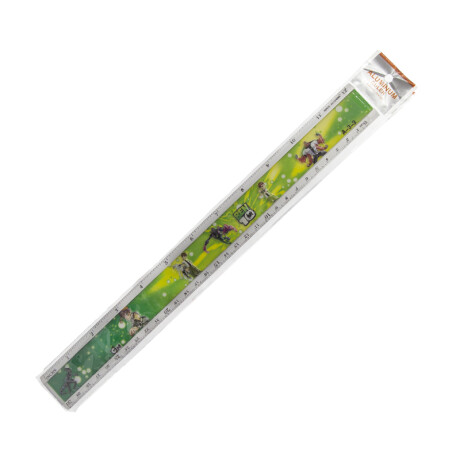 Regla de Aluminio 30cm DiseÃÂ±o Infantil con Relieve