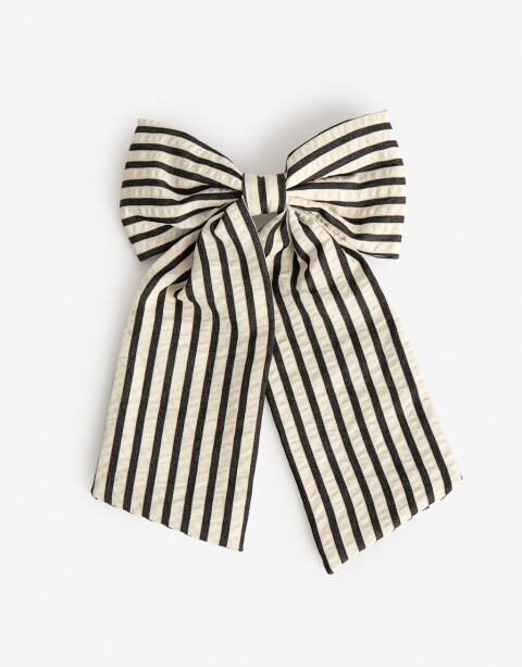 Hebillas Francesas Moño Moño Textil Estampado. - Estampado Rayas