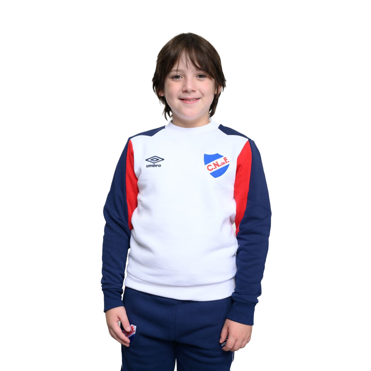 Buzo Infantil Umbro Urbano Nacional JRS - Blanco - Azul Marino - Rojo 