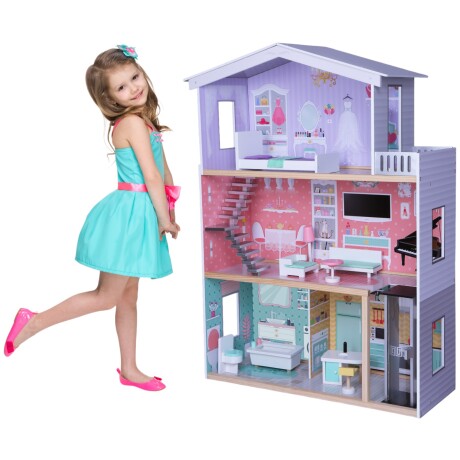 Meridas Doll House, Casita de Muñecas Extra Grande incluye 10 muebles Meridas Doll House, Casita de Muñecas Extra Grande incluye 10 muebles