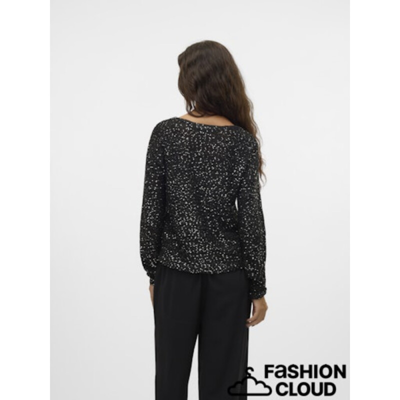 VMLEILANI NEW LS V-NECK PULLOVER REP BLACK