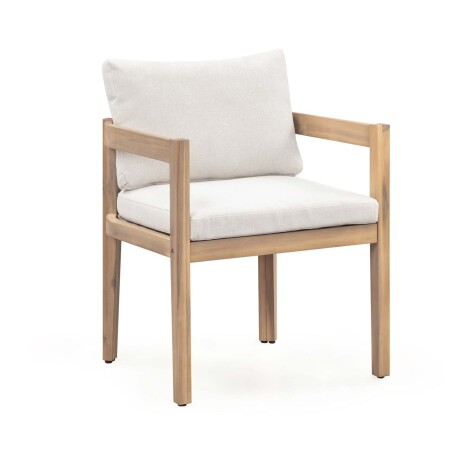 SET DE COMEDOR MADERA-ACACIA NATURAL-BEIGE CRUZ