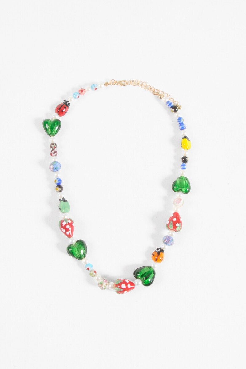 Collar dijes murano multicolor