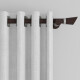 Barrote cortina de metal 1,50 m + 2 Soportes MARRON