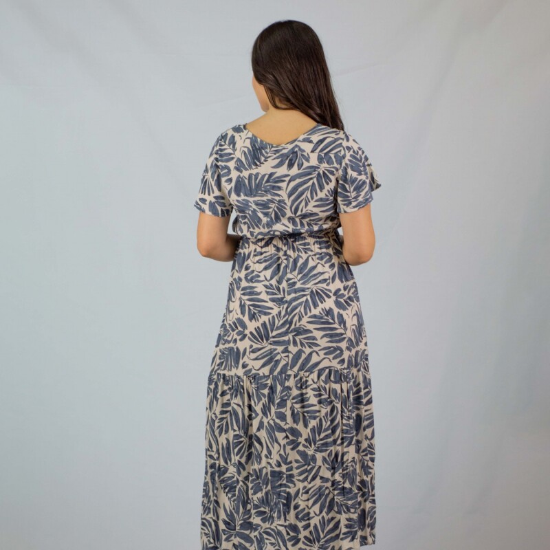 Vestido Largo Breeze Blue/white