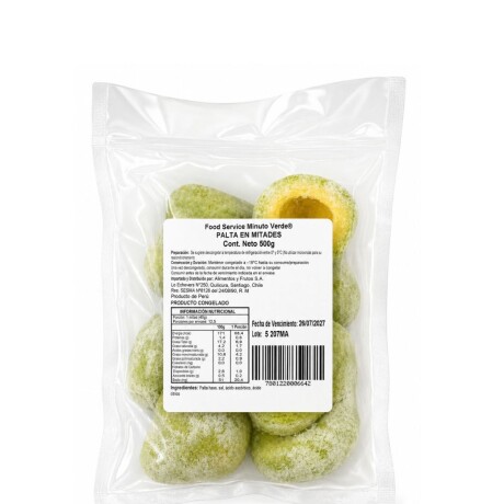 PALTA EN MITADES 500GRS PALTA EN MITADES 500GRS