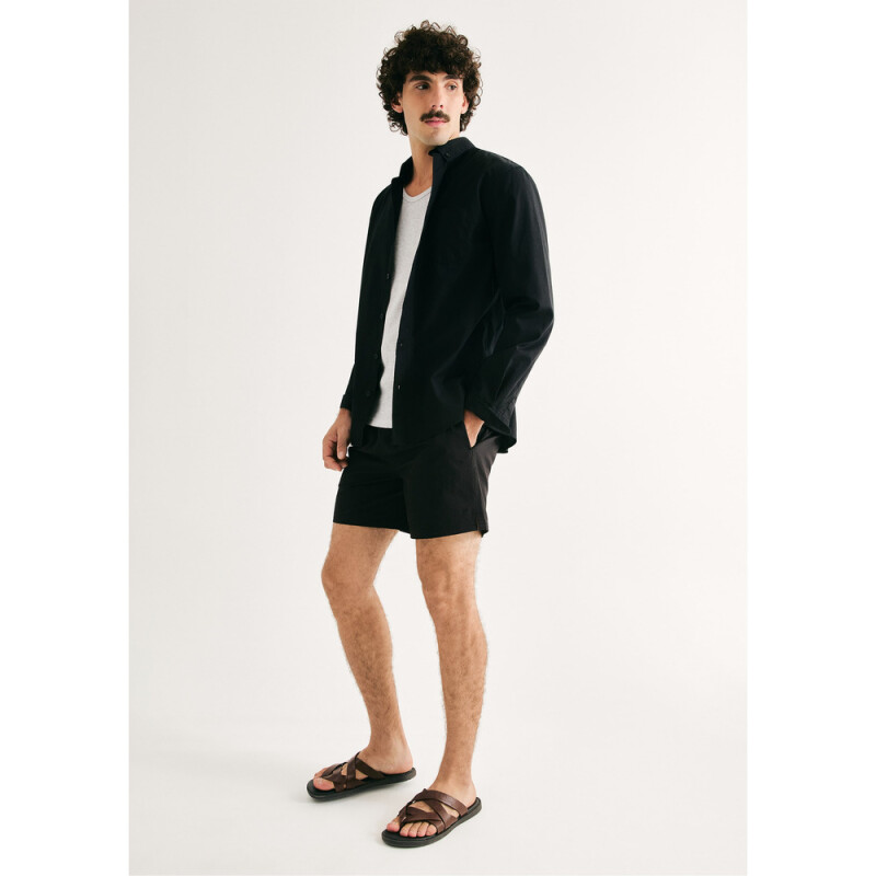 CAMISA ML MASC PRETO ESCURO