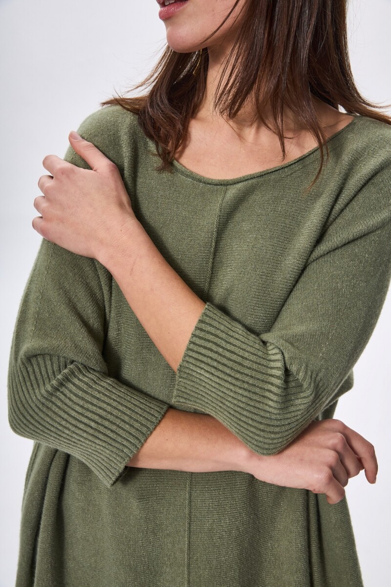 Sweater Orquidea Verde Oliva