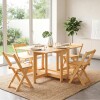 Conjunto Desayunador Plegable 4 Banquetas Marsala Conjunto Desayunador Plegable 4 Banquetas Marsala