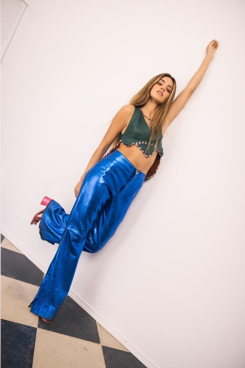 Formal Leather Pants Galácticos Azul