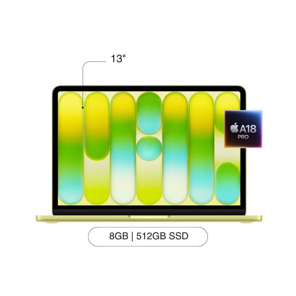 APPLE Macbook Neo 13' 512GB SSD / 8GB RAM A18 Pro Chip - Citrus 