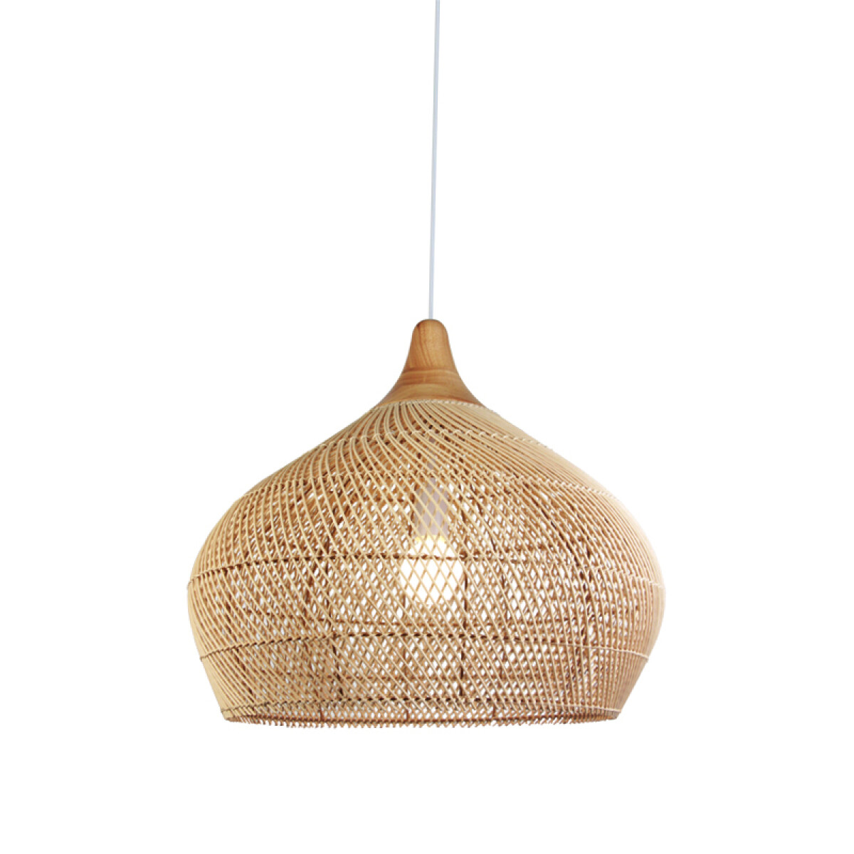 Lámpara colgante campana de ratán E27 Ø600x450mm - IX9544 