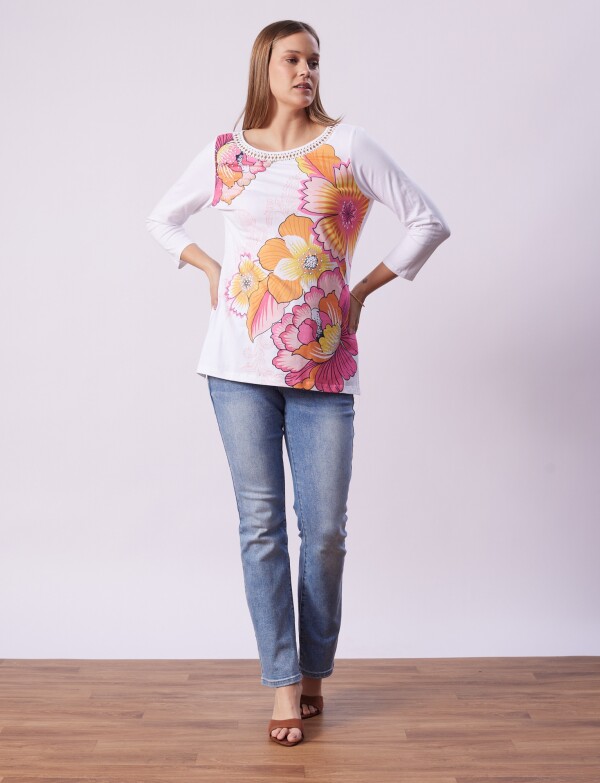 Blusa Flores BLANCO/MULTI