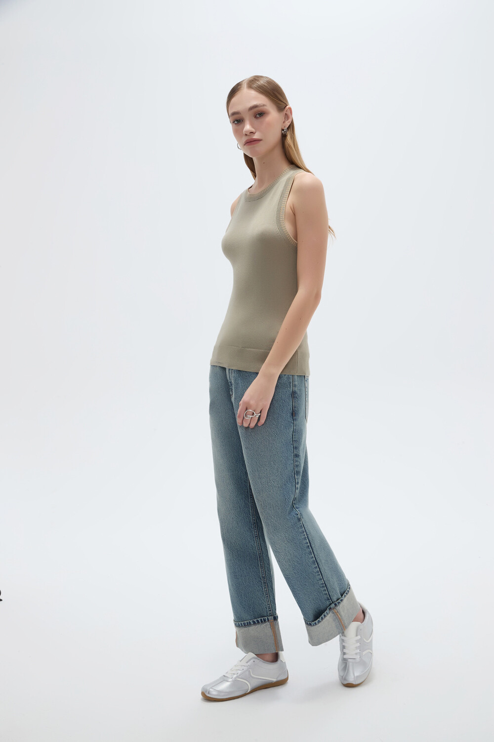 Musculosa Sigo Verde Grisaceo