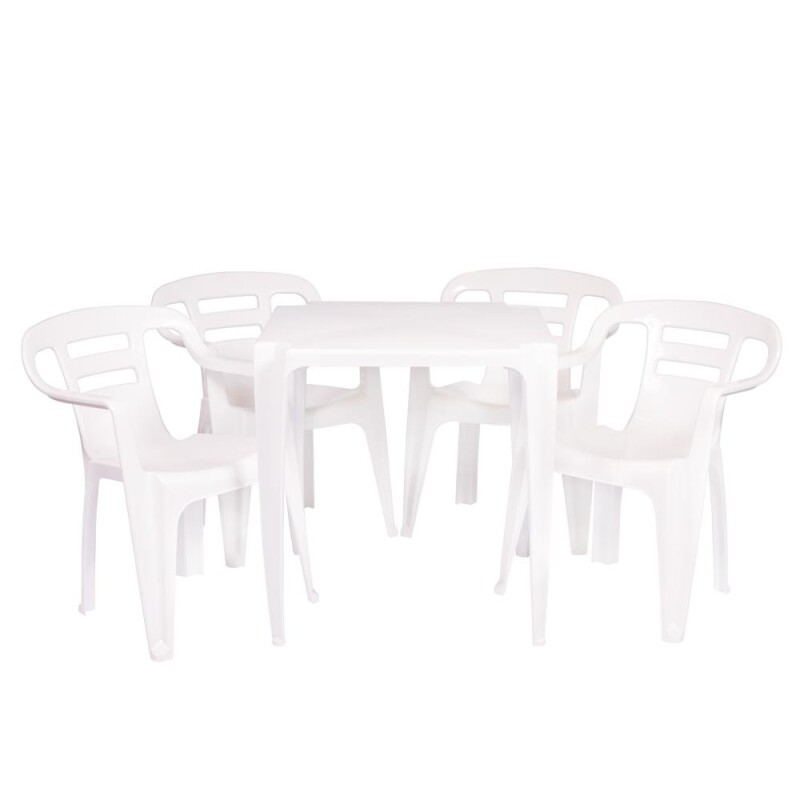 Juego De Mesa + 4 sillas Bela Vista BLANCO