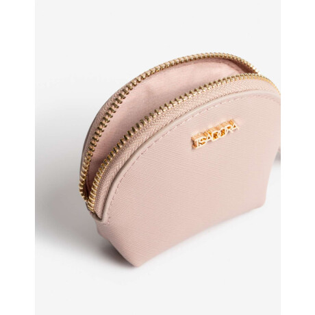 Monedero Con Cierre Cremallera Rosa Piel