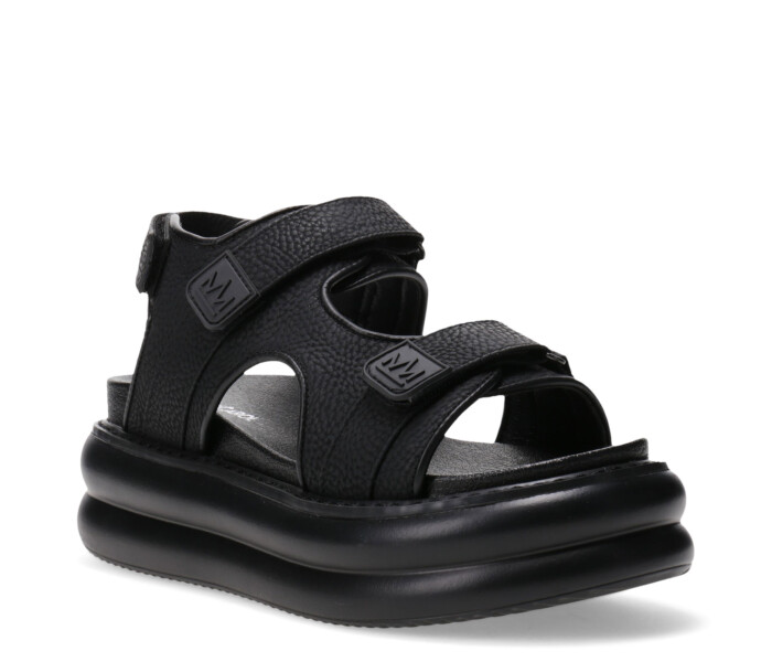 Sandalia de Mujer Miss Carol MANAROLA con tiras con velcro Negro