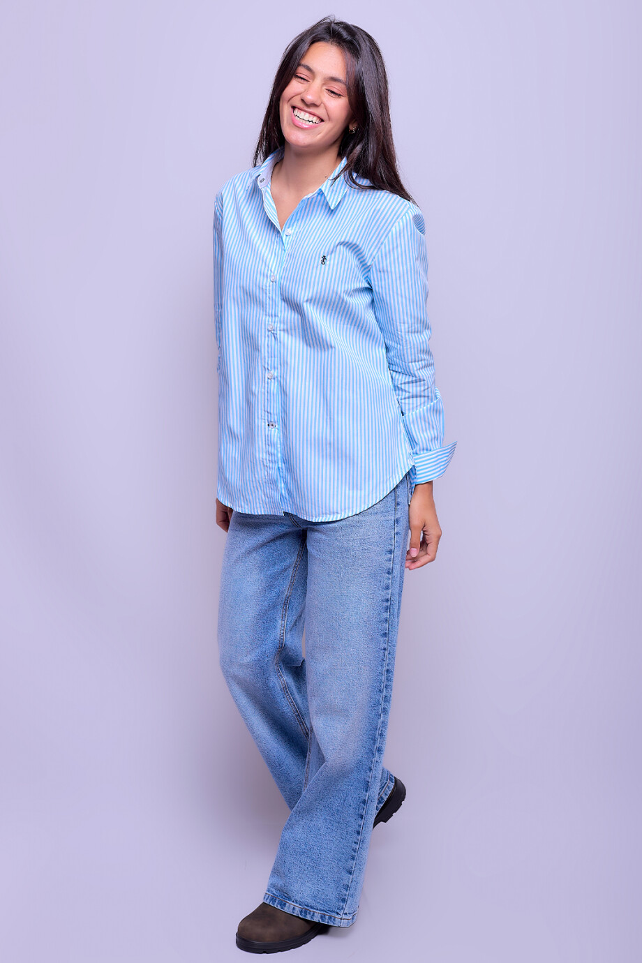 Camisa Dama Emi Raya Celeste 2