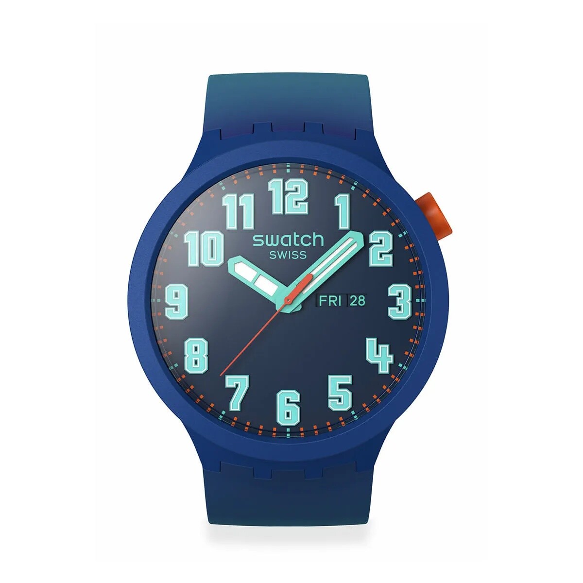Reloj Swatch Sb01n700 Essentially Confident De Silicona 
