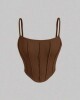 TOP PARIS CON COSTURAS Marron