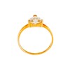 Anillo Corazón-Oro bajo-Piedra zirconia-AN8019 conpiedra