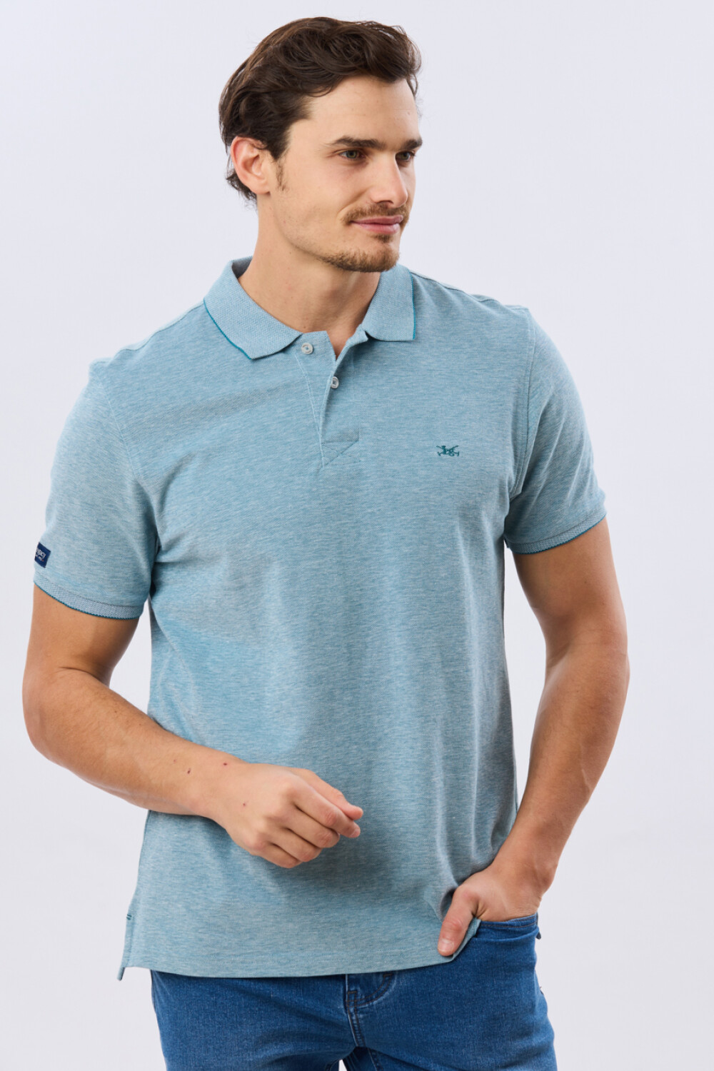 REMERA POLO LISA PIQUÉ Petroleo