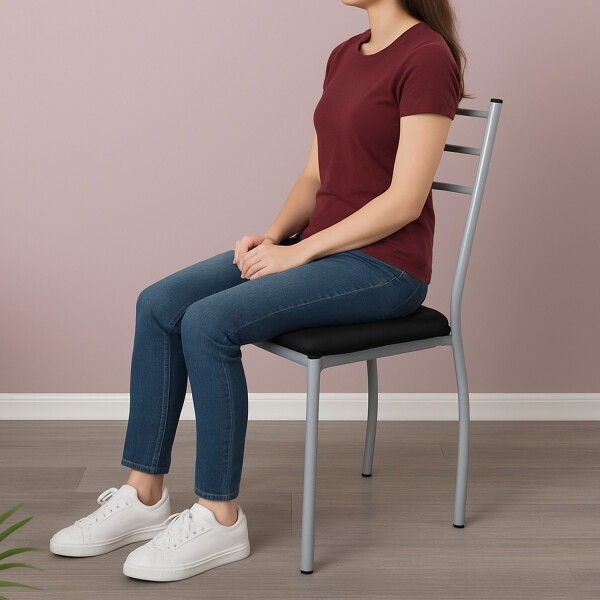 Silla Gitana Acolchonada Con Hierro, Soportan 150 Kg NEGRO