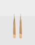 Aros Colgantes Largos Chapon Aros Largos Barrita Metal - Dorado