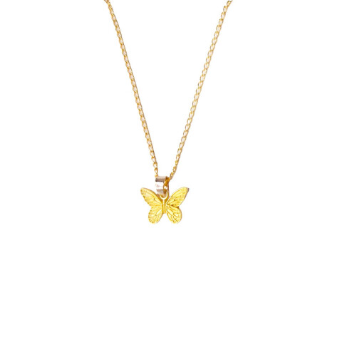 Collar dorado colgante mariposa Collar Dorado Colgante Mariposa