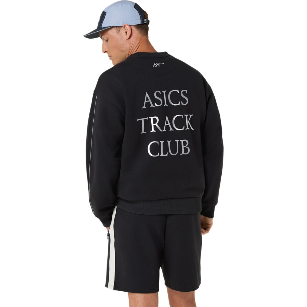 Polera Training Asics Track Club Heritage Crew-Neck Top C Un Performance Black