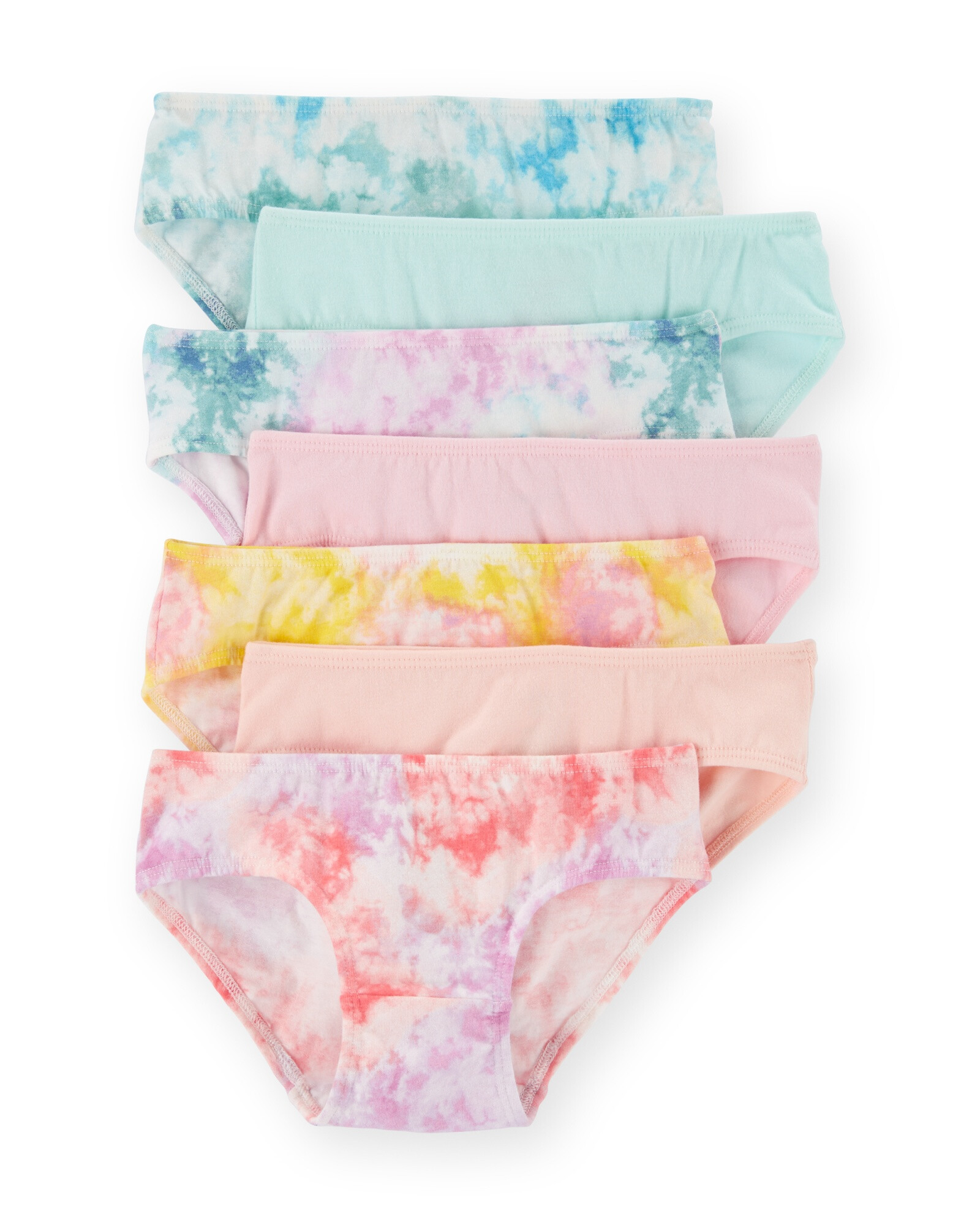 Pack siete bombachas de algodón, diseño tie-dye Pack siete bombachas de algodón, diseño tie-dye