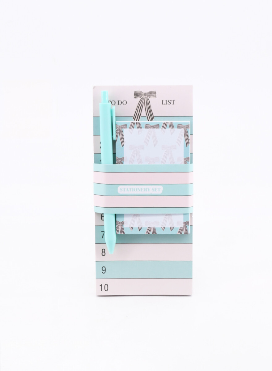 LIBRETA NOTA IMANTADA BLOCK Y LAPICERA - VERDE AQUA 