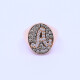 Anillo oro 18k rosa con letra A y brillantes. Anillo oro 18k rosa con letra A y brillantes.