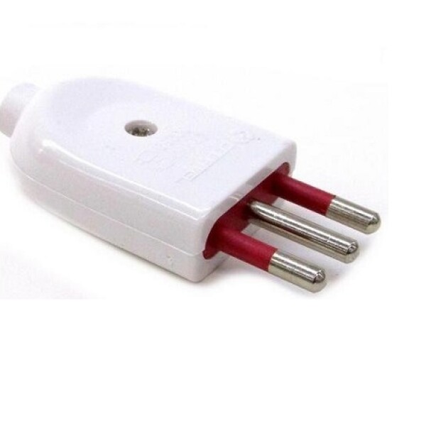 Ficha 2 patas + Tierra 10A Blanca Contactum Ficha 2 patas + Tierra 10A Blanca Contactum